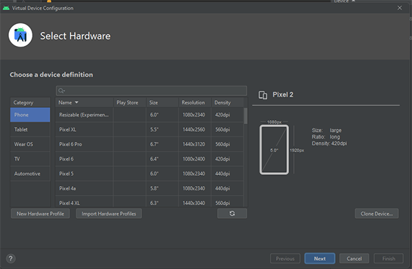 Android Virtual Device - imagev1