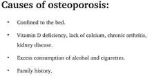 causes of Osteoporosis